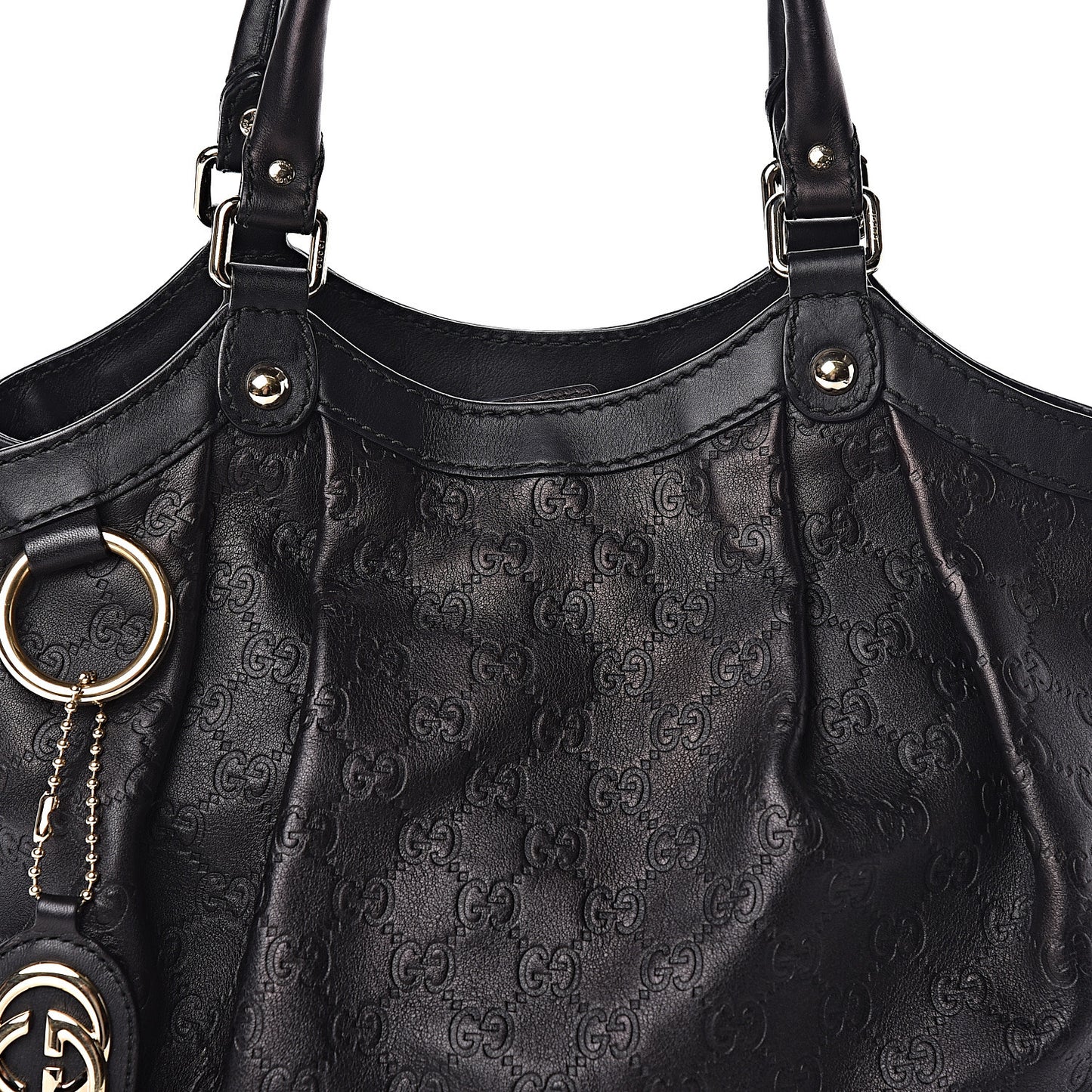 Guccissima Medium Sukey Tote Black