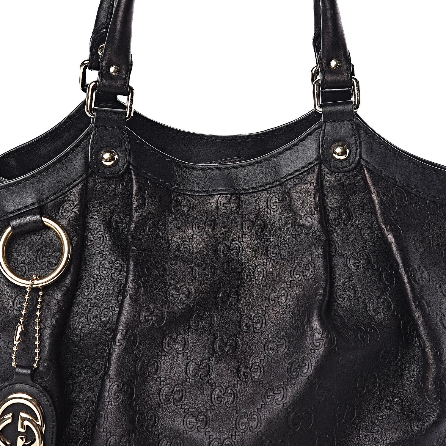 Gucci Guccissima Medium Sukey Tote Black 12 of 12