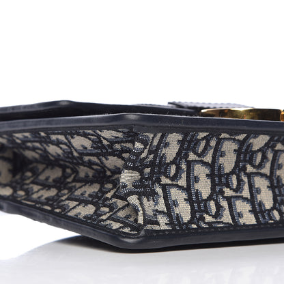 Christian Dior Oblique 30 Montaigne Flap Bag Blue 8 of 9