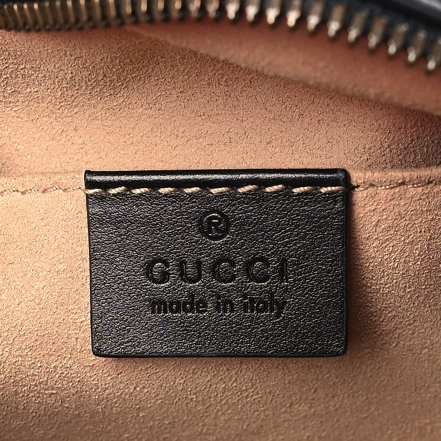 Gucci Calfskin Matelasse Small GG Marmont Chain Shoulder Bag Black 6 of 9