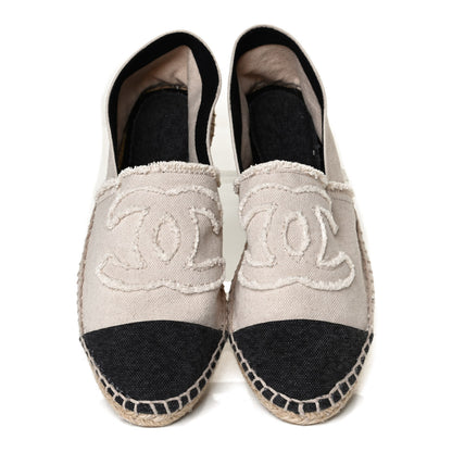 Chanel Canvas CC Espadrilles 39 Beige Clair Black 5 of 11