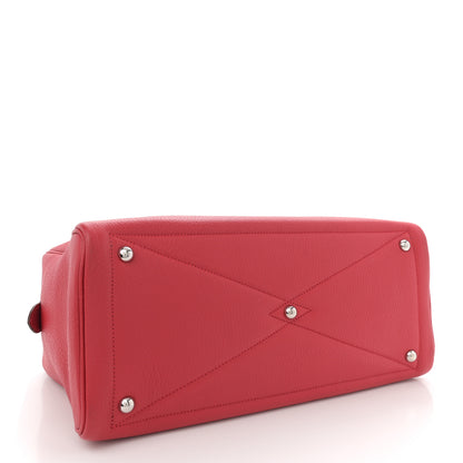 Hermes Taurillon Clemence Victoria 35 Rouge Casaque 4 of 11