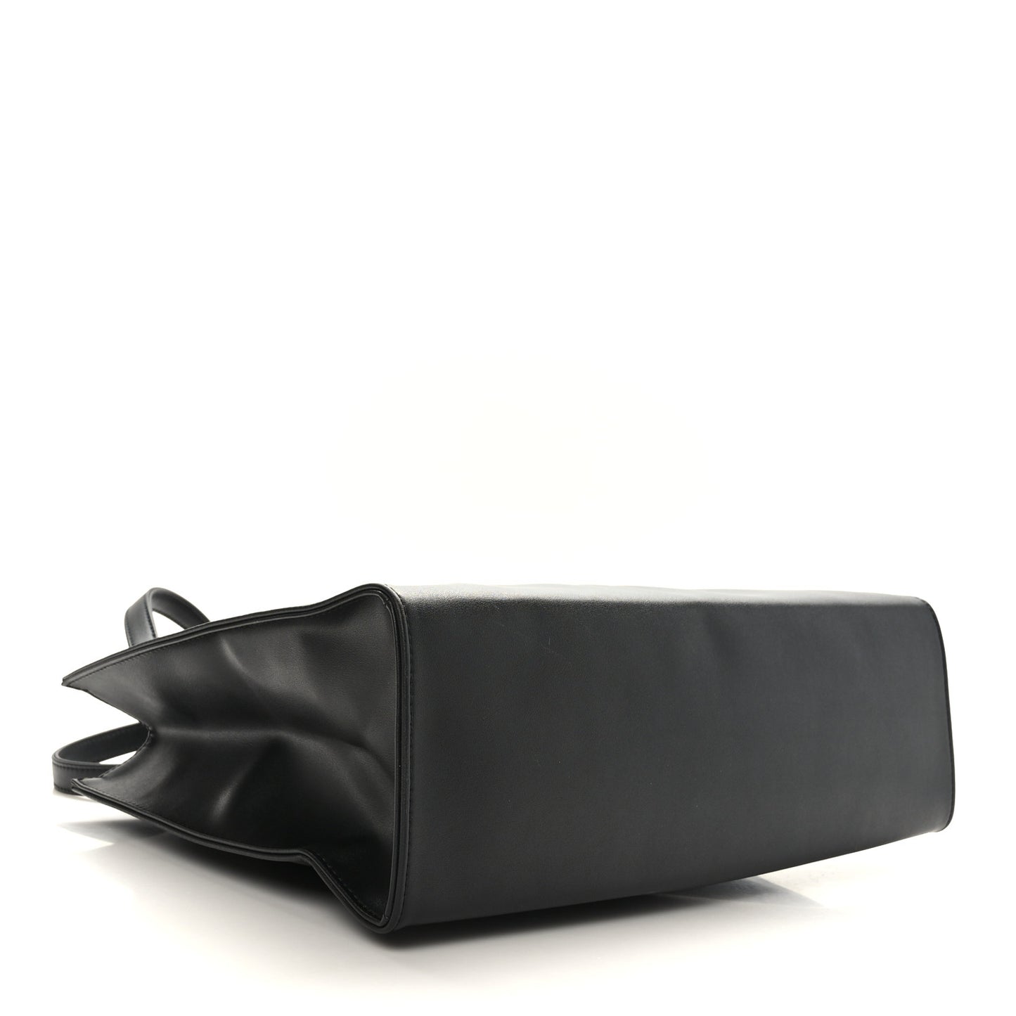 Vegan Leather Medium Shopping Bag Black