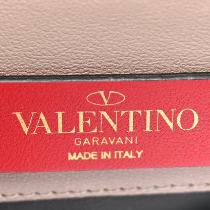 Valentino Garavani Vitello Rockstud Flip Lock Flap Saddle Crossbody Bag Poudre 6 of 12