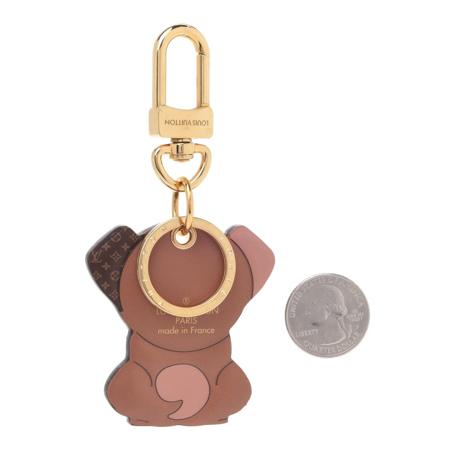 Monogram Puppy Bag Charm Key Holder