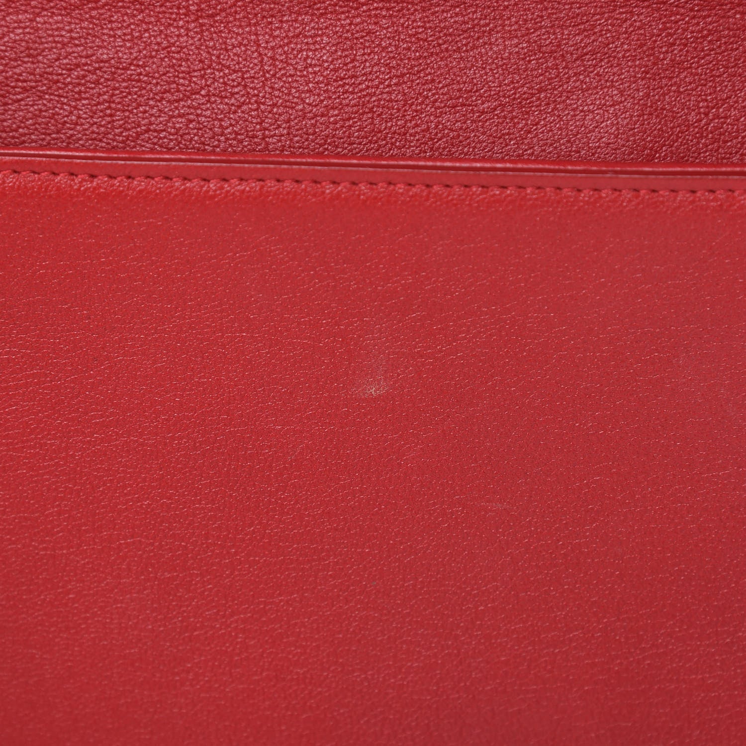Saint Laurent Calfskin Monogram Large Belle De Jour Clutch Red 8 of 11