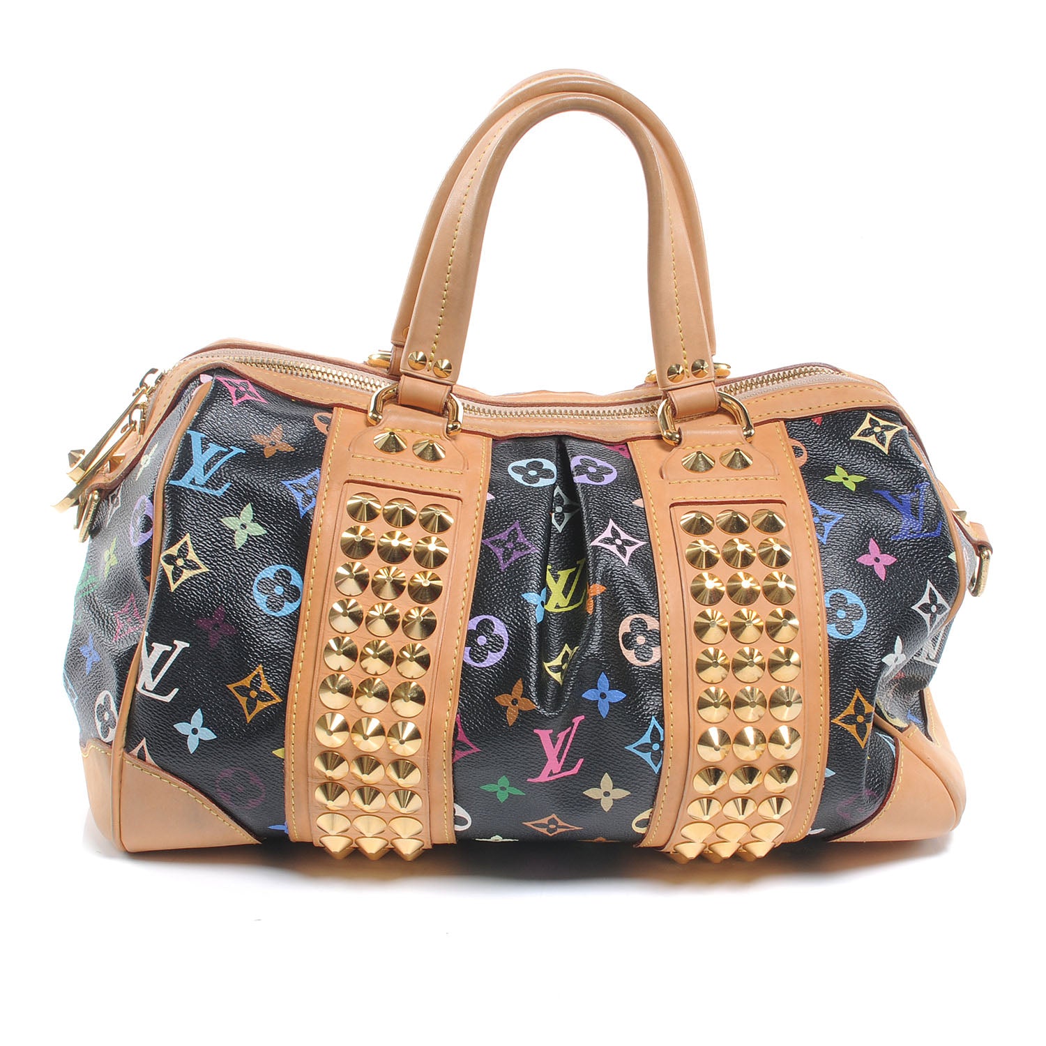 Louis Vuitton Monogram Multicolor Courtney MM Black 3 of 7