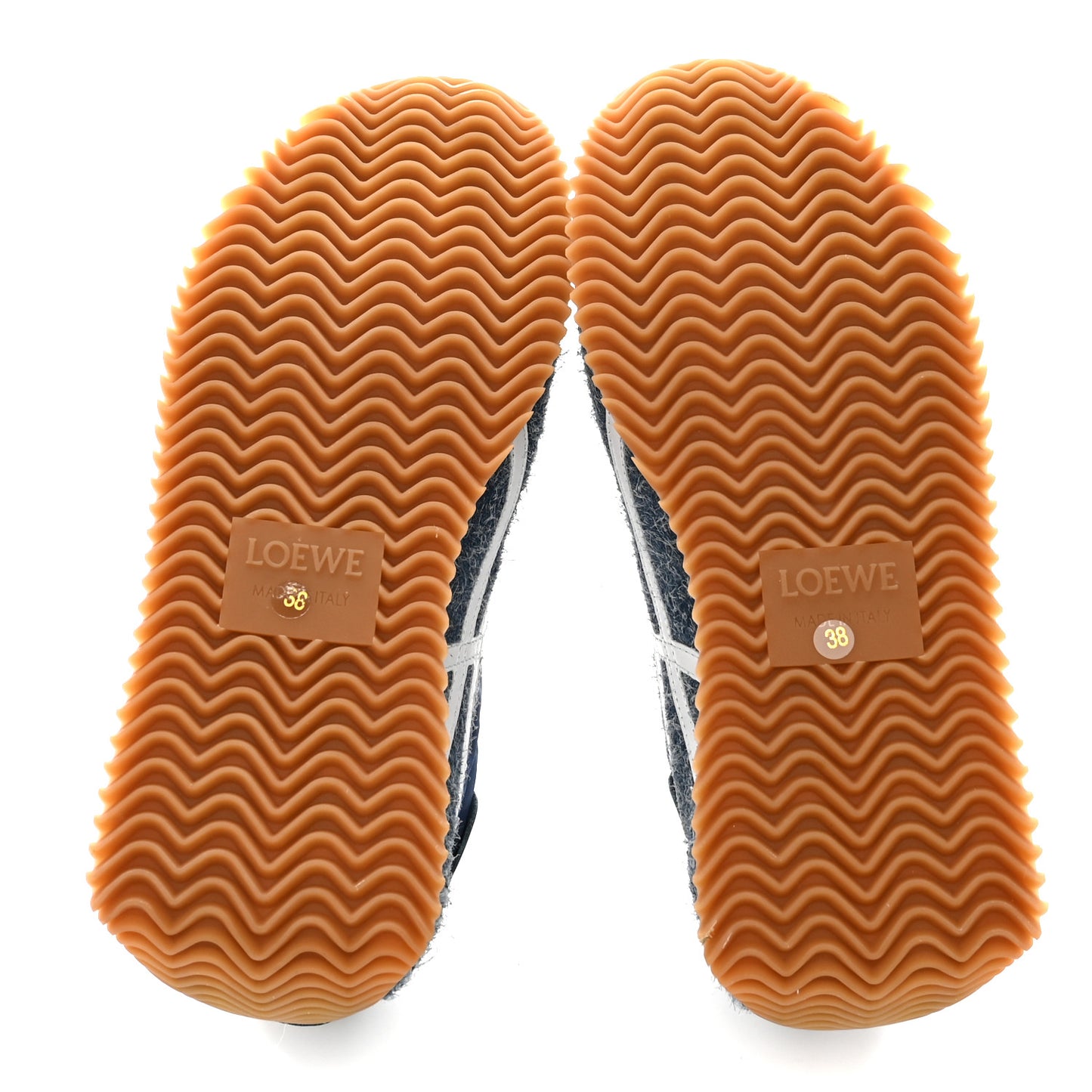 Brushed Suede Nylon Flow Runners Sneakers 38 Raw Denim