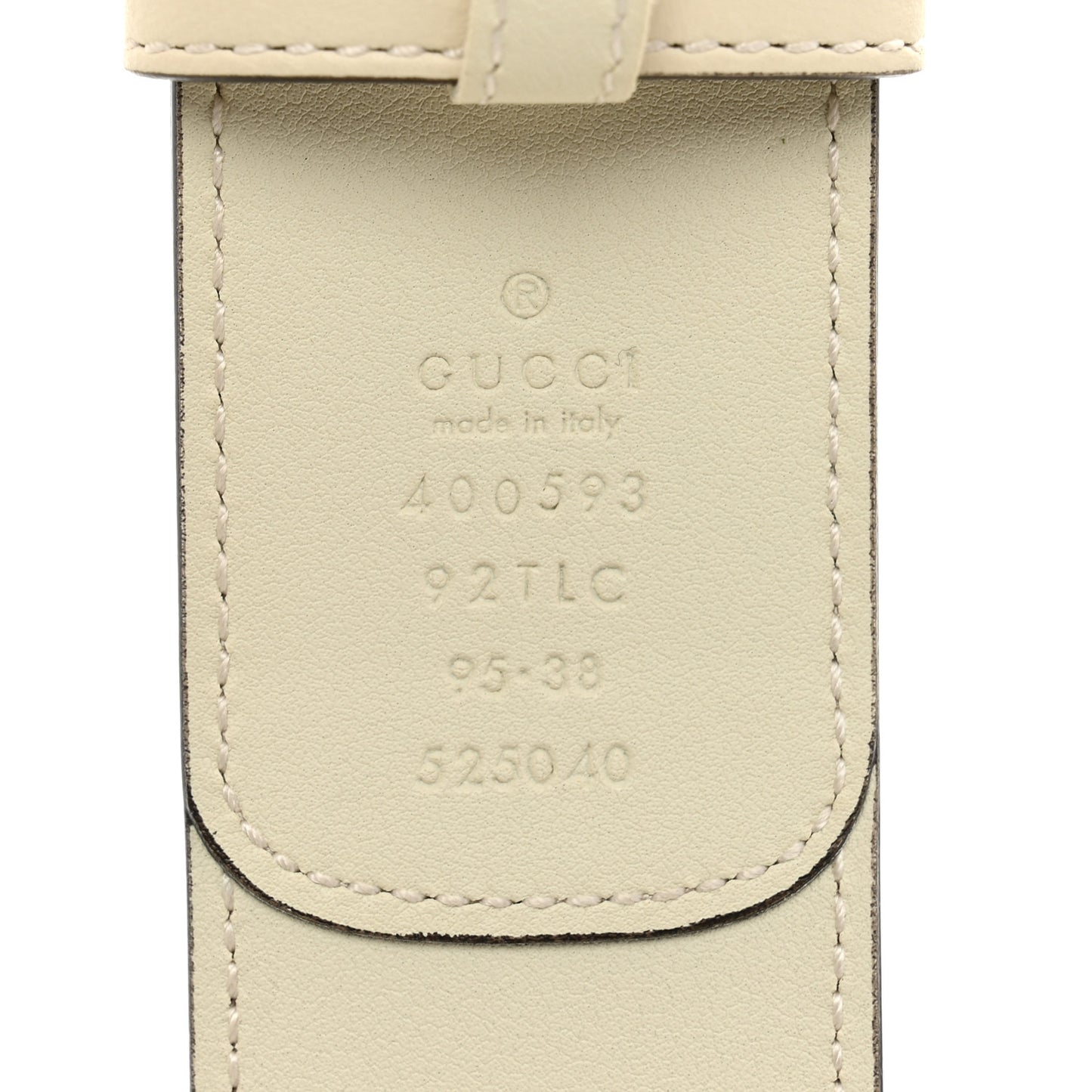 GG Supreme Monogram Matte Plutone Calfskin Double G 40mm Belt 95 38 Beige Ebony Mystic White
