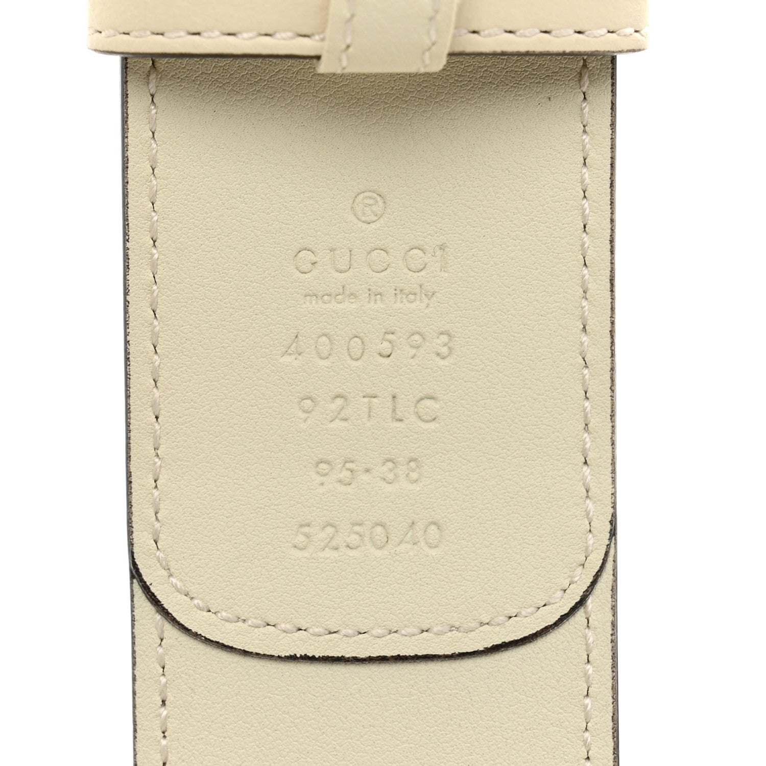 Gucci GG Supreme Monogram Matte Plutone Calfskin Double G 40mm Belt 95 38 Beige Ebony Mystic White 5 of 6