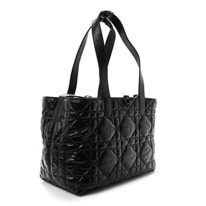 Christian Dior Crinkled Calfskin Macrocannage Medium Toujours Black 4 of 10