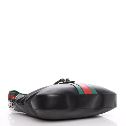 Gucci Calfskin Web Stripe Medium Dionysus Hobo Black 4 of 11