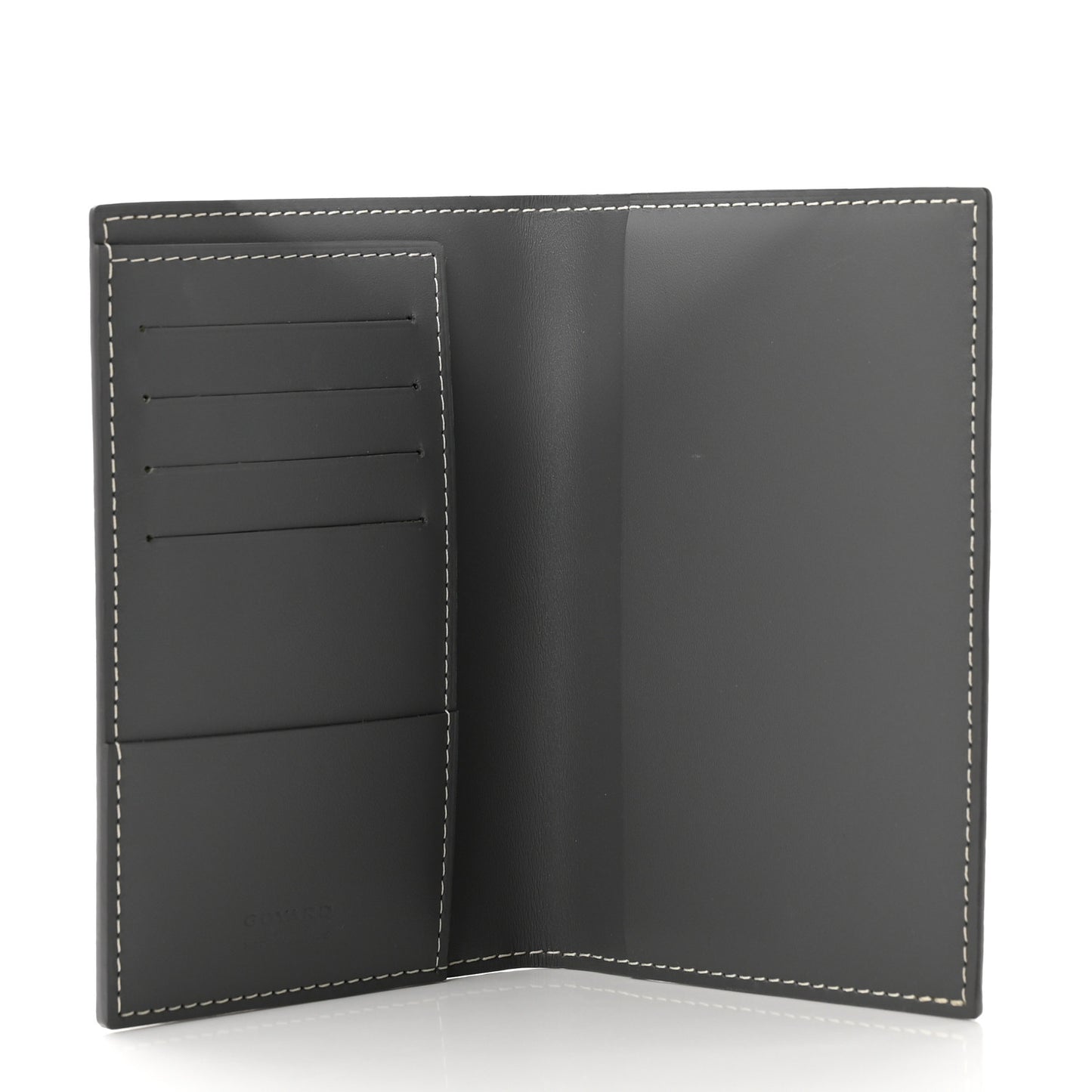 Goyardine Grenelle Passport Wallet Grey