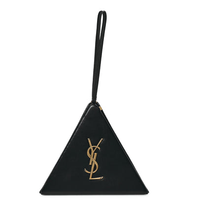 Saint Laurent Lambskin Pyramid Clutch Black 1 of 12