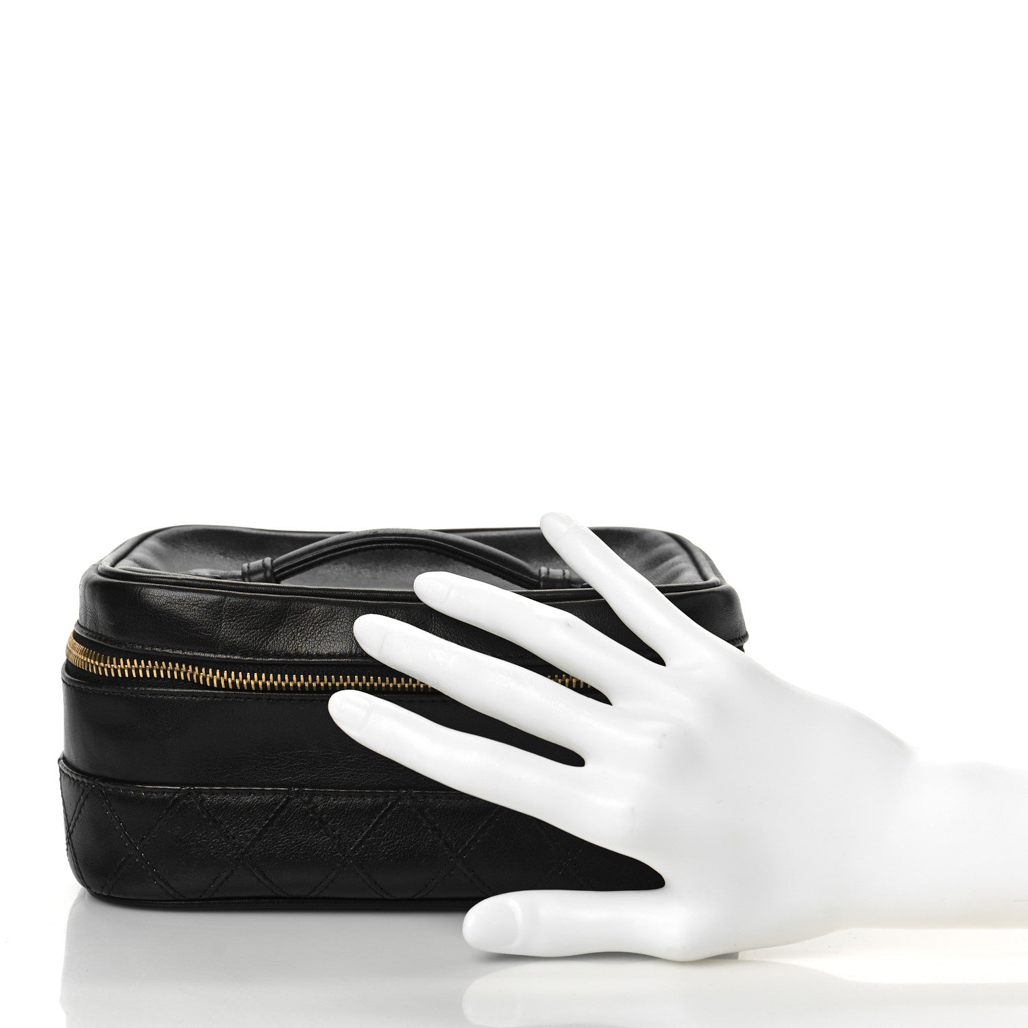 Chanel Lambskin Vanity Cosmetic Case Black 2 of 11