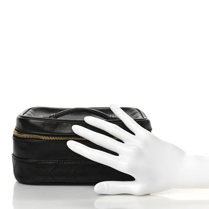 Chanel Lambskin Vanity Cosmetic Case Black 2 of 11