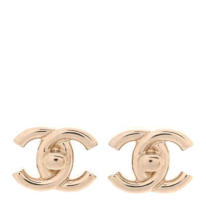 Chanel Metal CC Turnlock Earrings Gold 1 of 6
