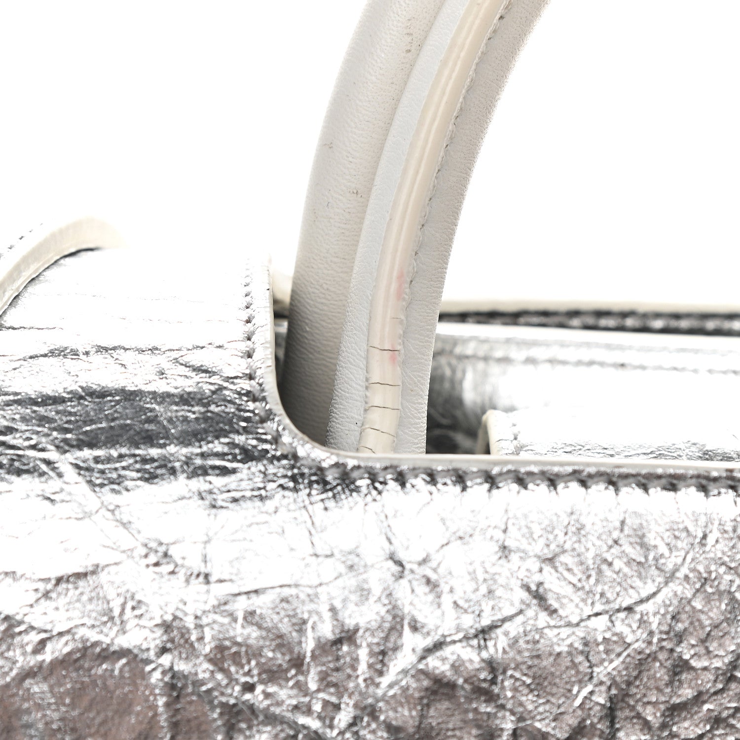 Christian Dior Metallic Calfskin Large Diorever Flap Silver 10 of 12