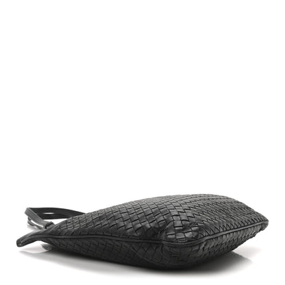 Bottega Veneta Nappa Intrecciato Flat Shoulder Bag Black 4 of 9