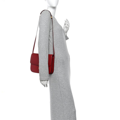 Celine Box Calfskin Medium Classic Box Flap Bag Red 2 of 12