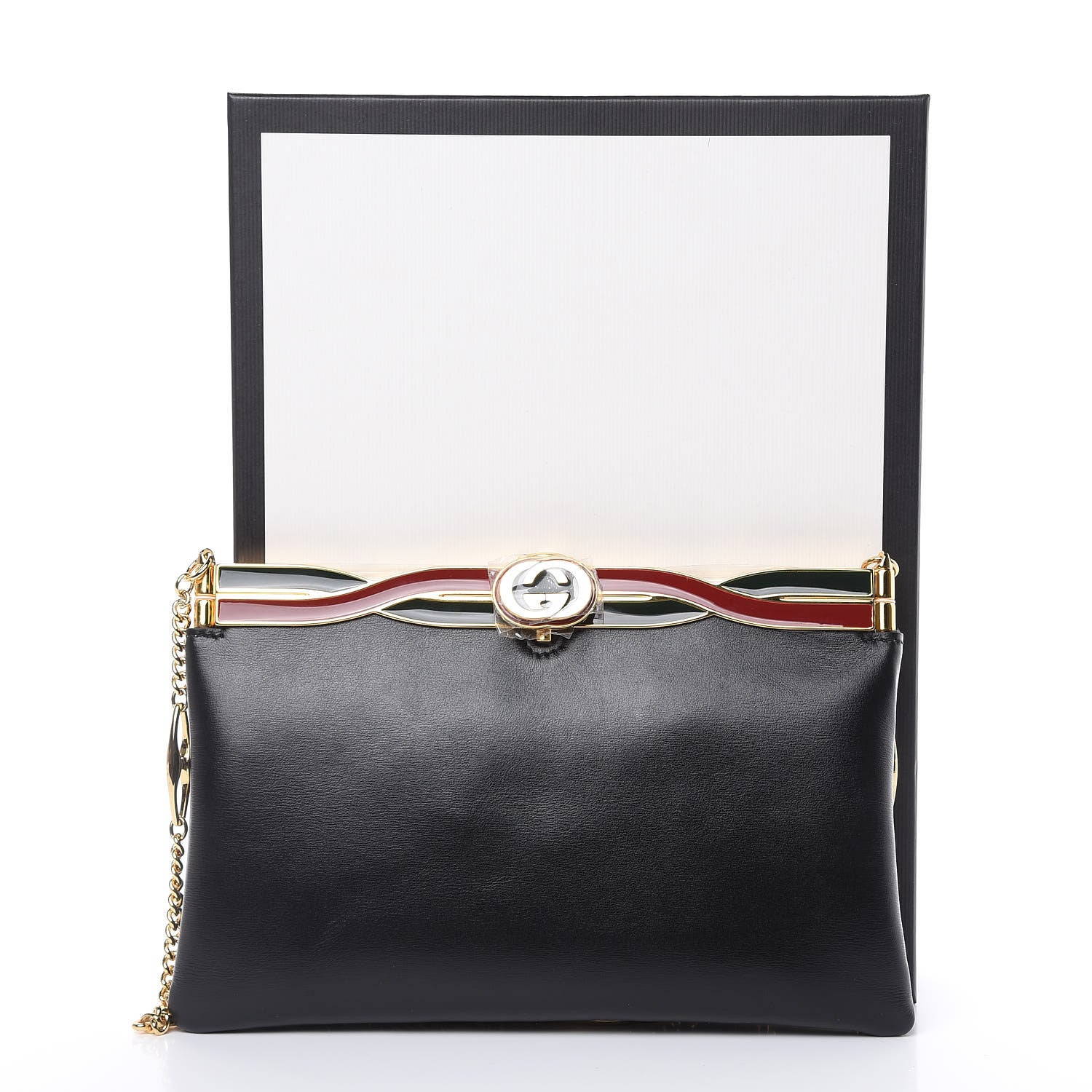 Gucci Palm Lux Broadway Evening Clutch Bag Black 8 of 8