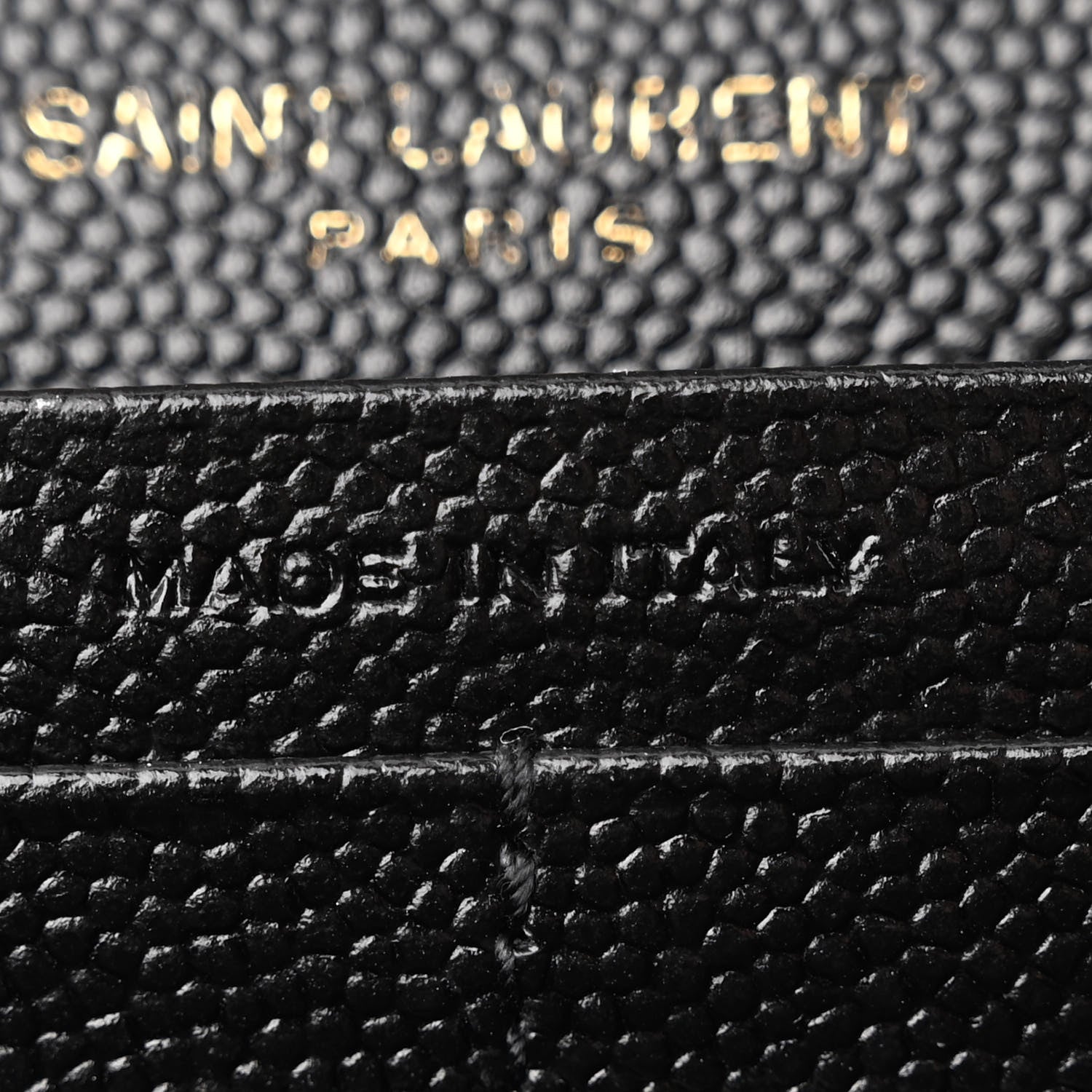 Saint Laurent Grain De Poudre Matelasse Chevron Monogram Flap Wallet Black 7 of 12