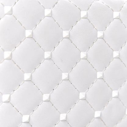 Valentino Garavani Lambskin Free Rockstud Spike Wallet on Chain Optic White 16 of 17