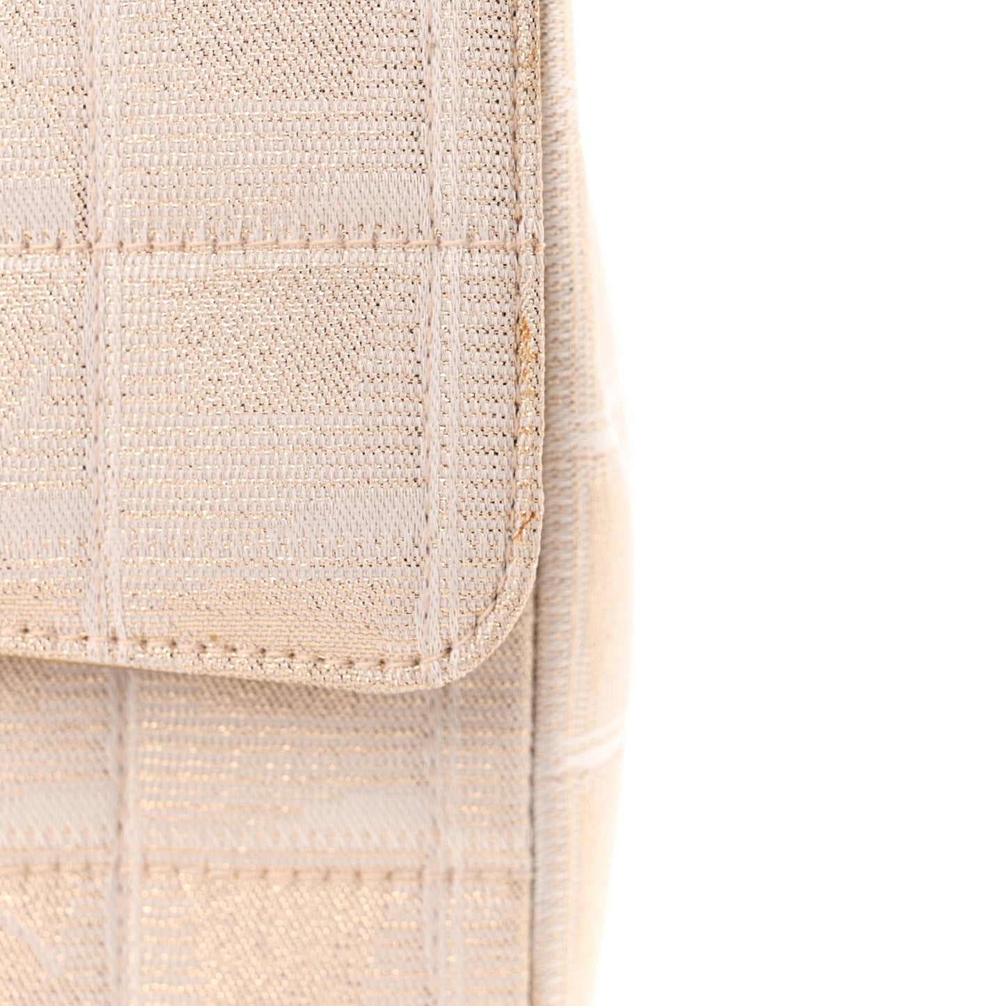 Metallic Nylon Medium Travel Flap Light Gold