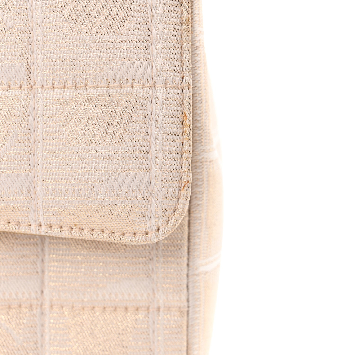 Chanel Metallic Nylon Medium Travel Flap Light Gold 12 of 14