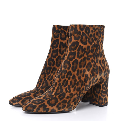 Saint Laurent Suede Lou Ankle Boots 41 Leopard 3 of 12