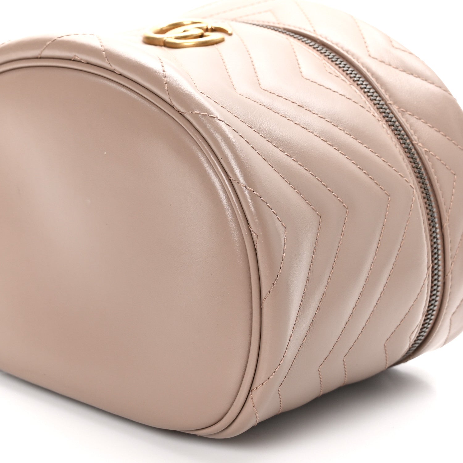 Gucci Calfskin Matelasse GG Marmont Vanity Cosmetic Case Porcelain Rose 11 of 12