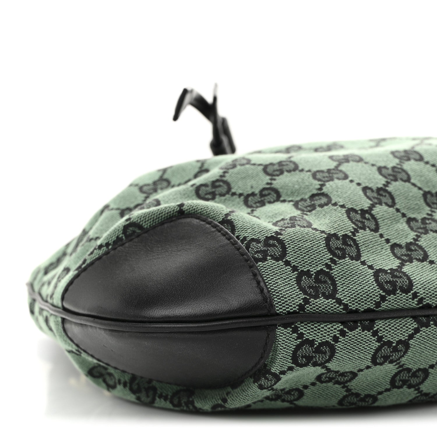Gucci Monogram Drawstring Shoulder Bag Green 9 of 10