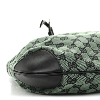 Gucci Monogram Drawstring Shoulder Bag Green 9 of 10