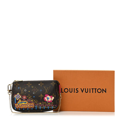 Louis Vuitton Monogram 2020 Christmas Animation Roller Coaster Mini Pochette Accessories Pivoine 7 of 7