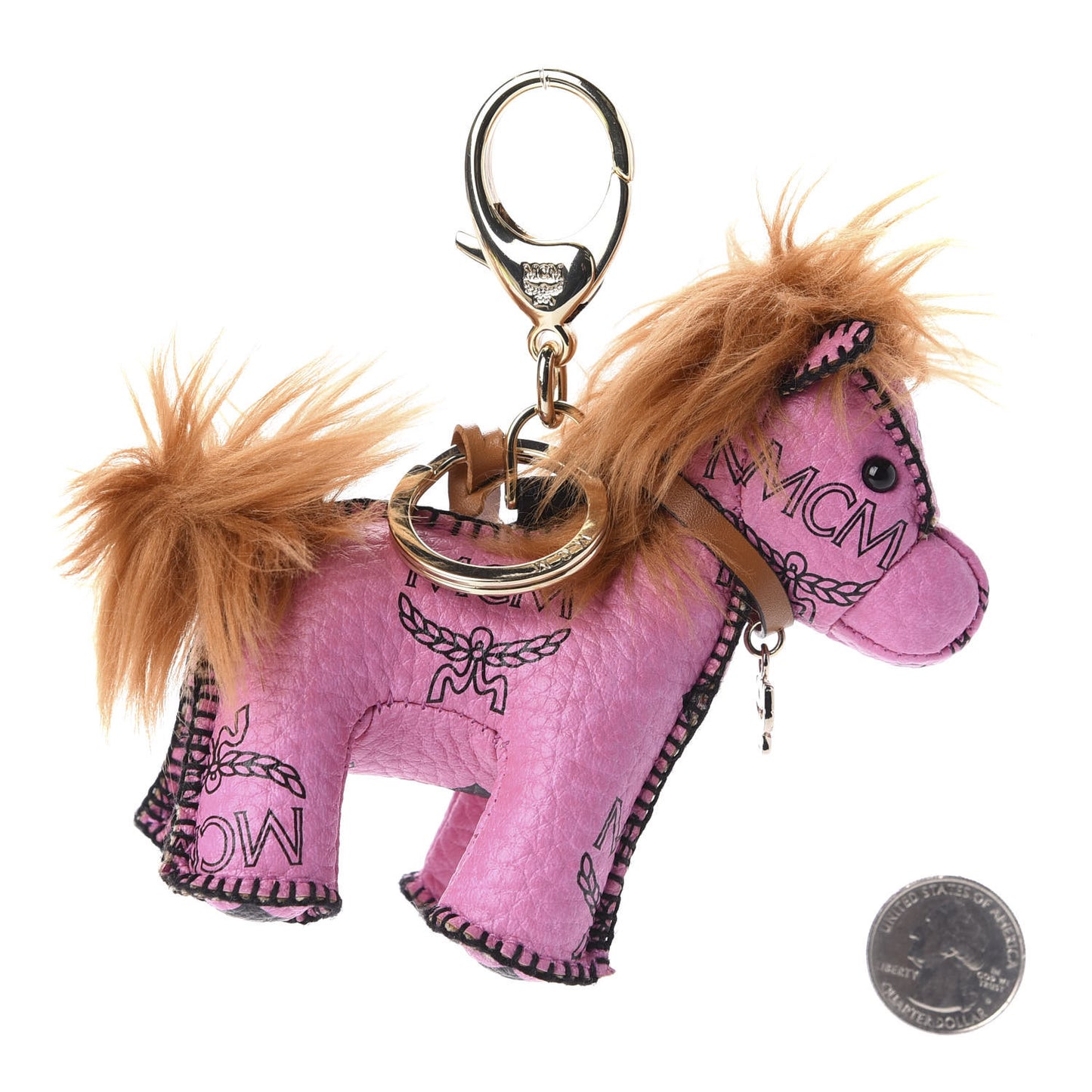 Visetos Horse Key Ring Bag Charm Pink