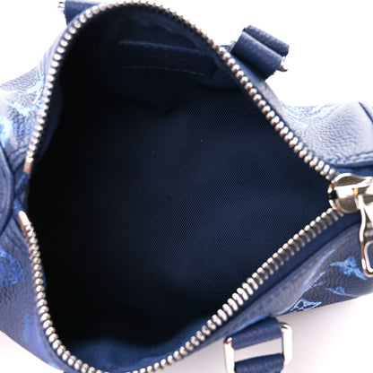 Louis Vuitton Monogram Ink Watercolor Keepall XS Blue 5 of 9