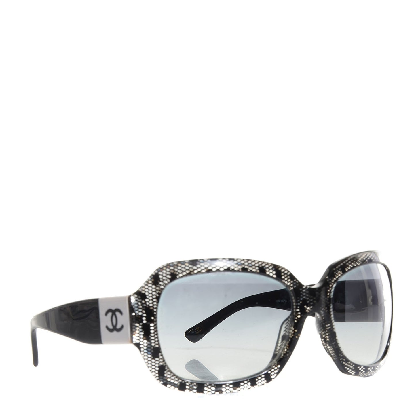Acetate CC Lace Effect Sunglasses 5146 Black White