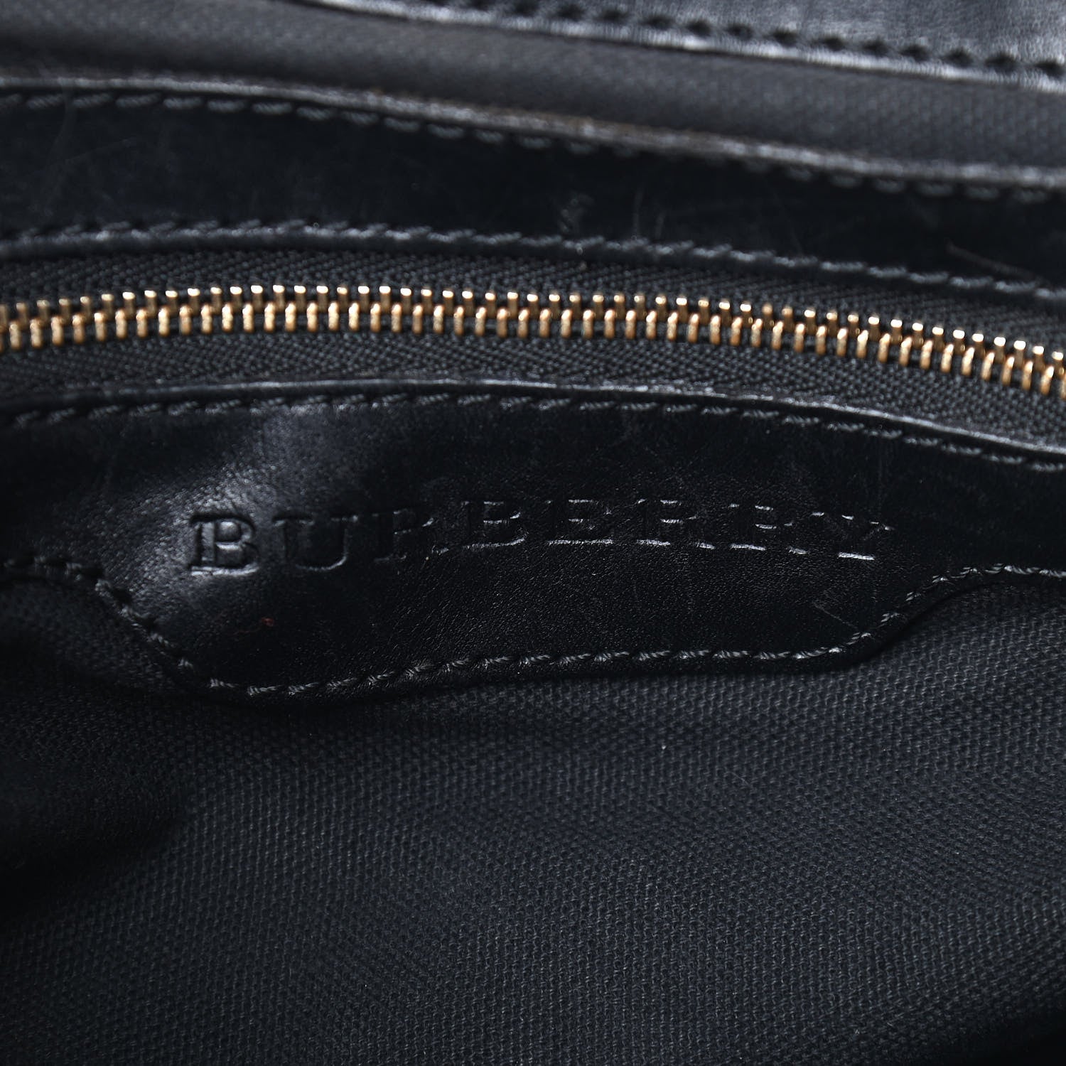 Burberry House Check Bridle Calfskin Medium Gosford Hobo Black 6 of 11