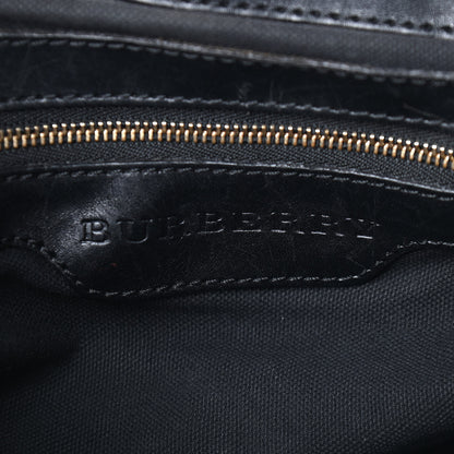 Burberry House Check Bridle Calfskin Medium Gosford Hobo Black 6 of 11