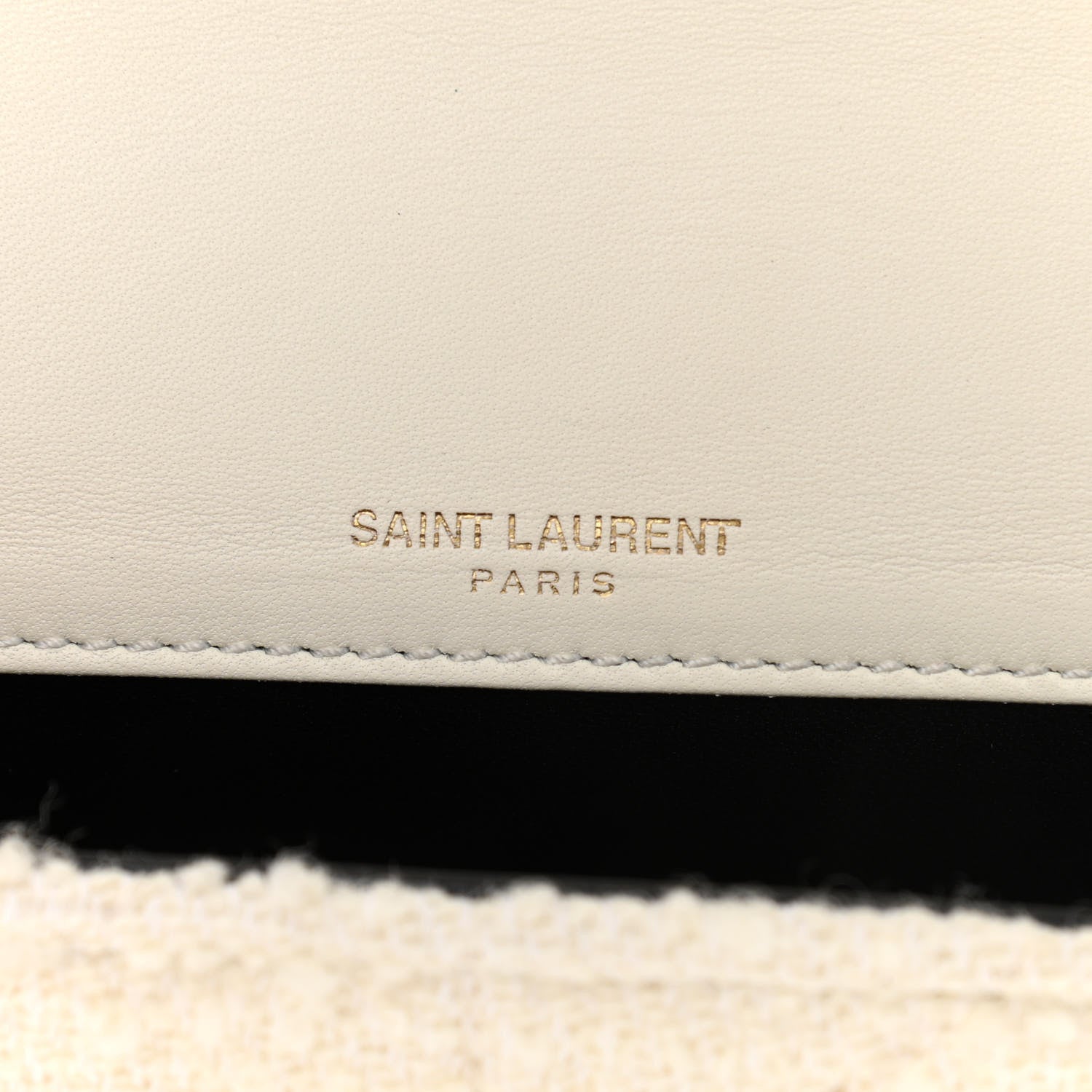 Saint Laurent Boucle Tweed Patchwork Monogram Medium Jamie Baguette Craie 6 of 12