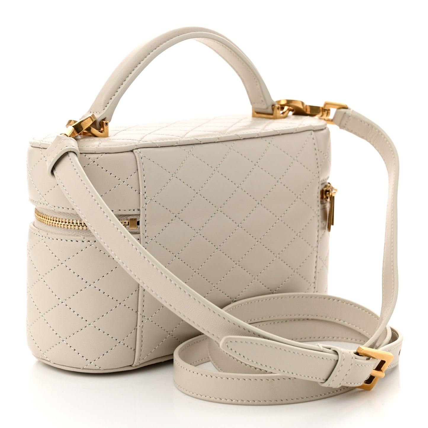 Lambskin Quilted Mini Gaby Vanity Crema Soft