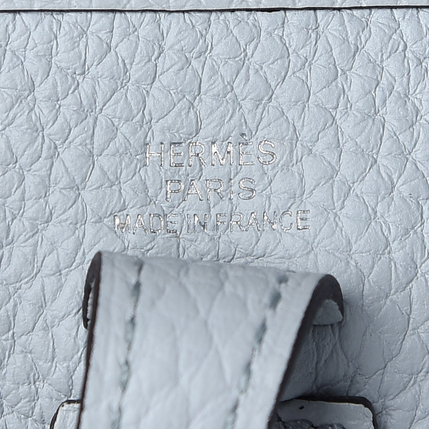 Hermes Taurillon Clemence Amazone Evelyne TPM Bleu Pale Etain 6 of 10