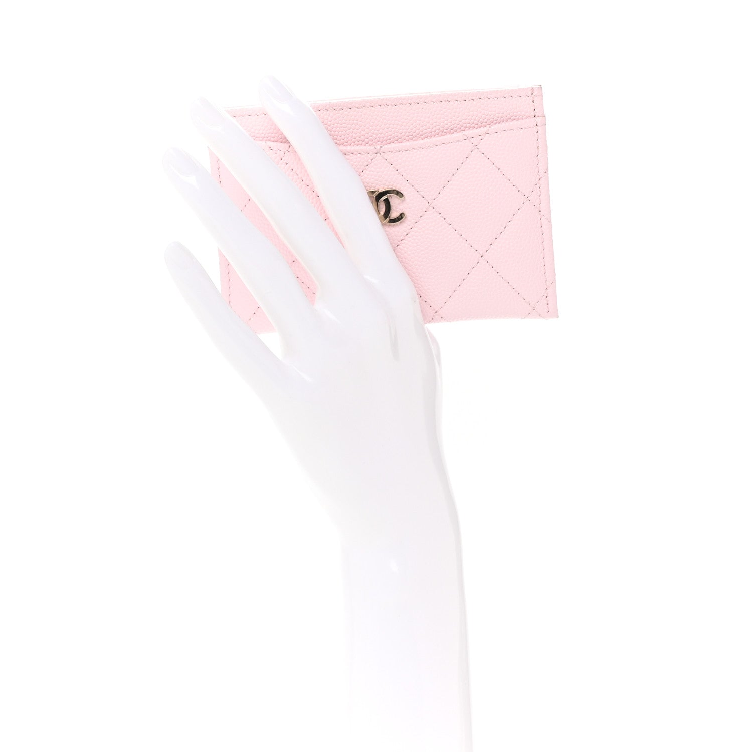 Chanel Caviar Quilted Card Holder Light Pink 2 of 10