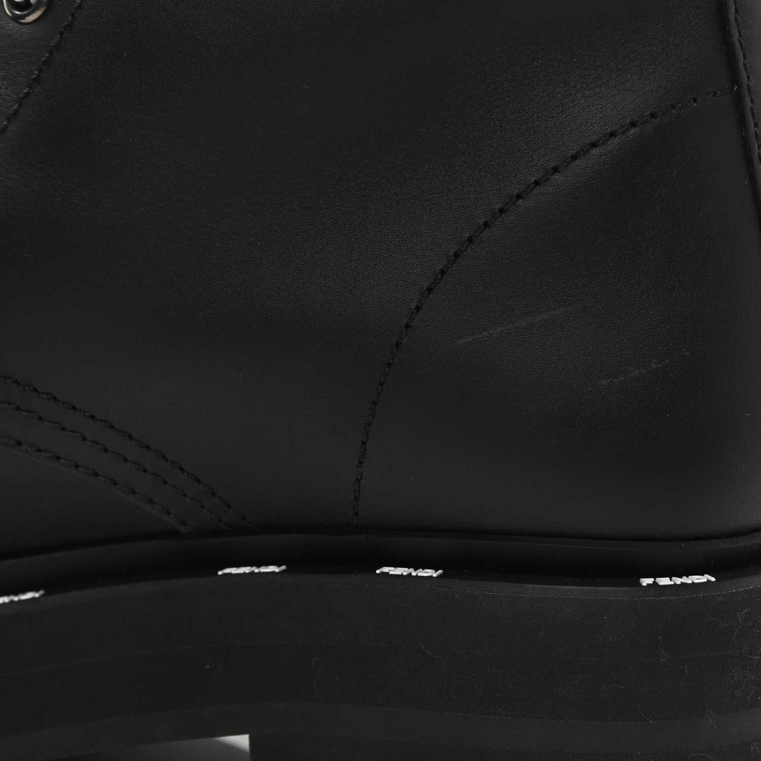 Fendi Calfskin FFreedom Platform Biker Boots 36.5 Black 8 of 8