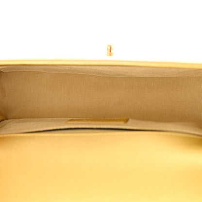 Chanel Metallic Calfskin Crocodile Embossed Graffiti Medium Cocodile Boy Flap Gold 5 of 11