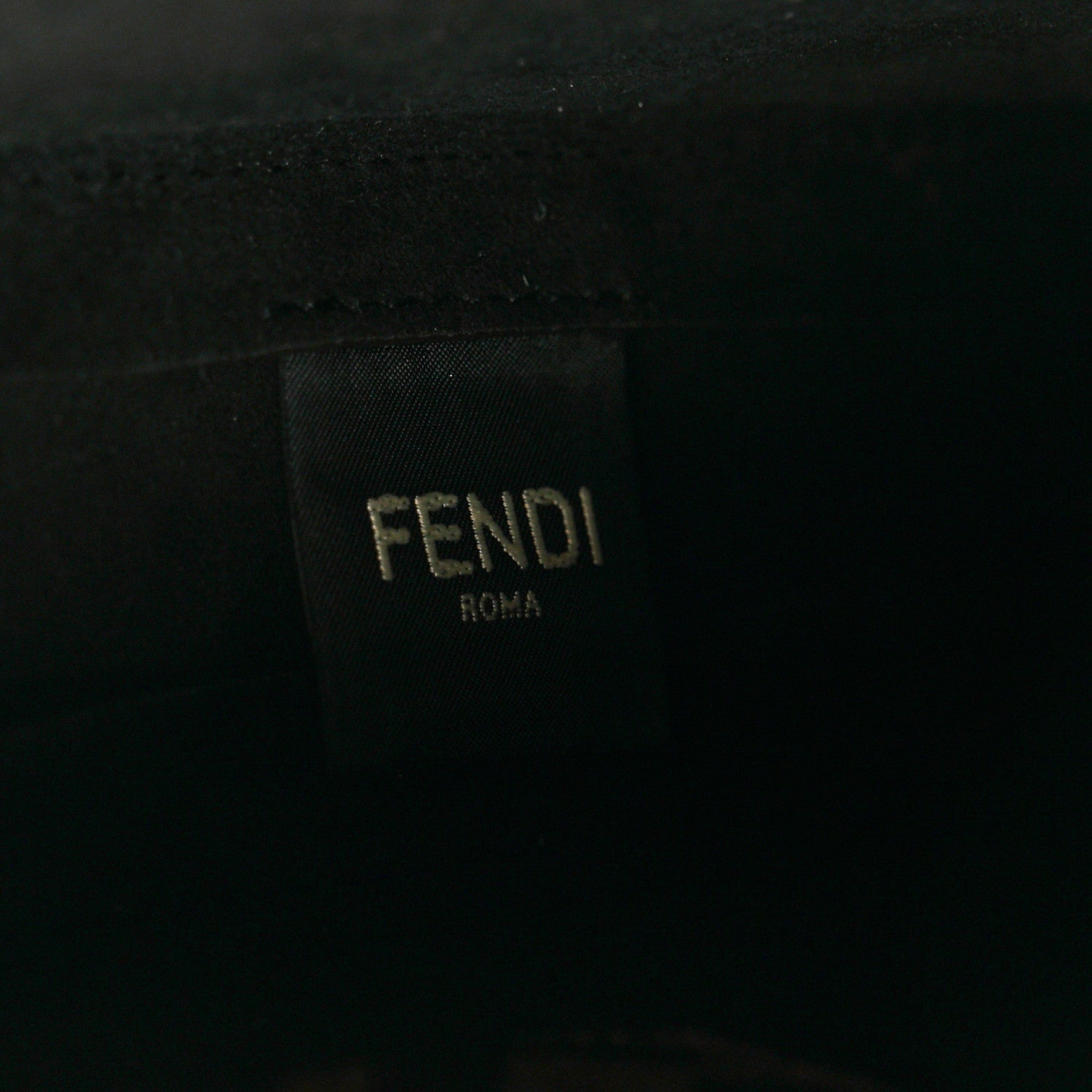 Fendi Shiny Glazed Fabric Vitello Cover FF 1974 Logo Clutch Tobacco Moro Giallo Ebano 5 of 6