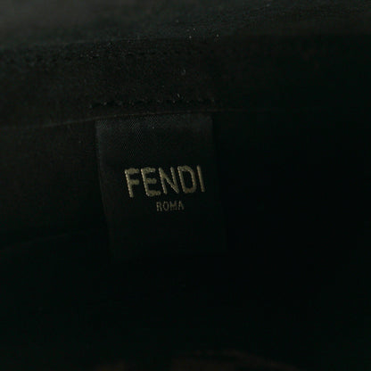 Fendi Shiny Glazed Fabric Vitello Cover FF 1974 Logo Clutch Tobacco Moro Giallo Ebano 5 of 6