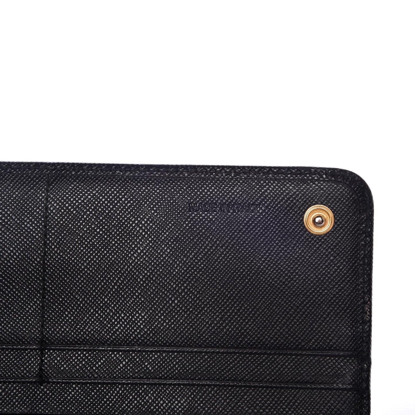 Saffiano Continental Flap Wallet Black