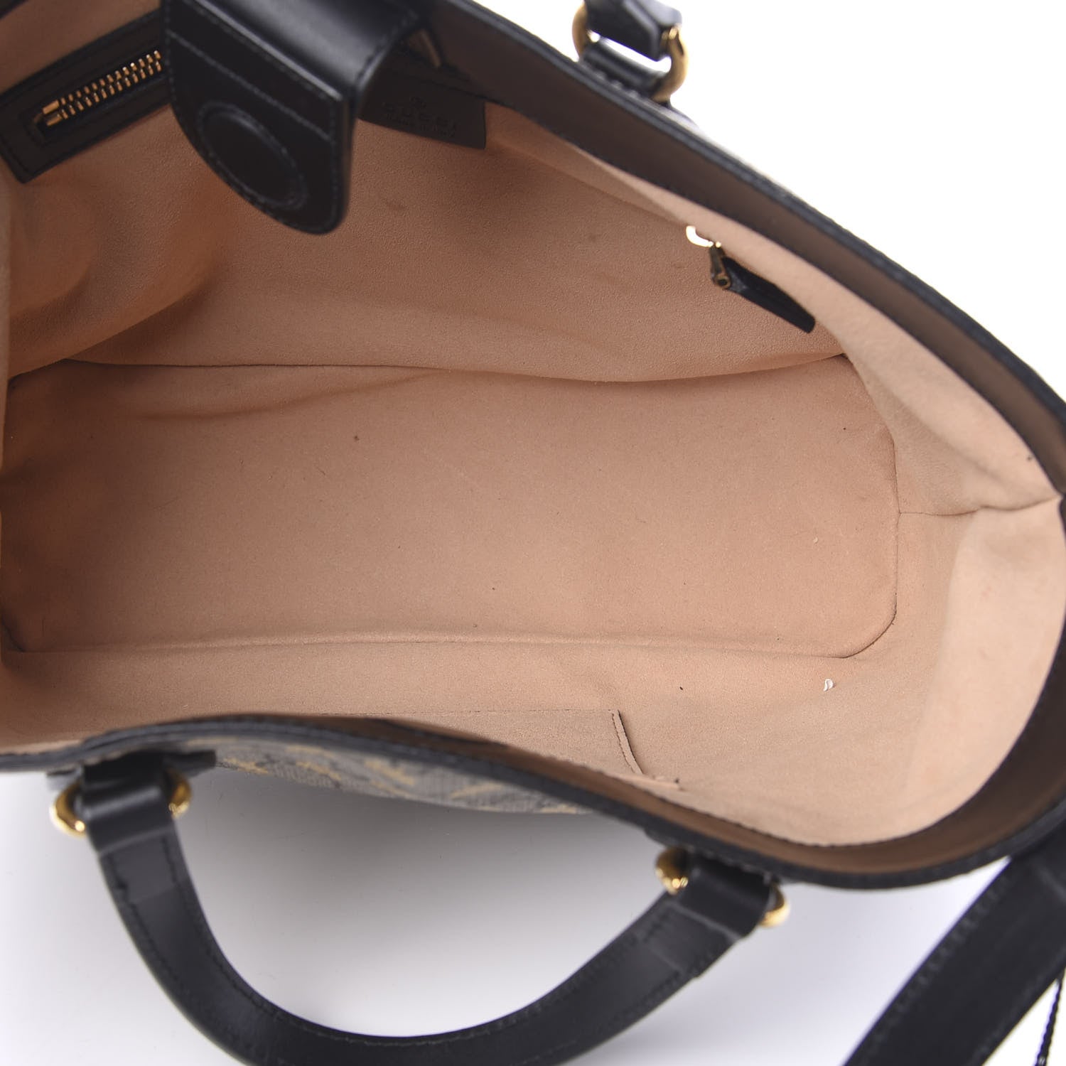 Gucci Soft GG Supreme Monogram Bees Small Crossbody Tote Beige Oro Black 4 of 10