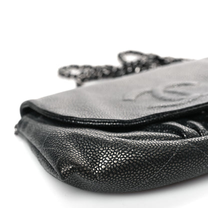 Chanel Metallic Caviar Half Moon Wallet On Chain WOC Bronze 8 of 10